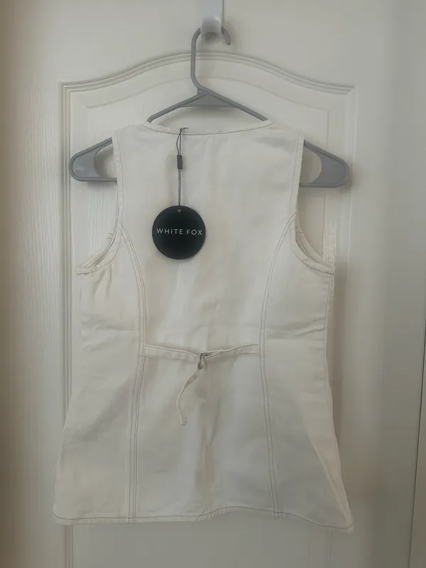 White Fox Denim Top - Image 2