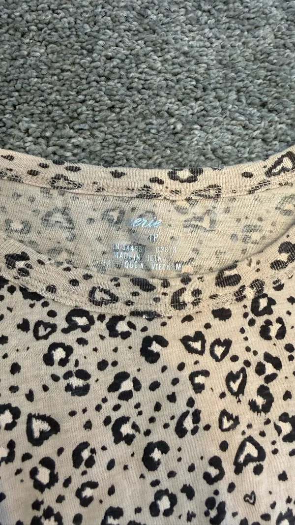 aerie Beige and Black Leopard Print Dress - Image 4