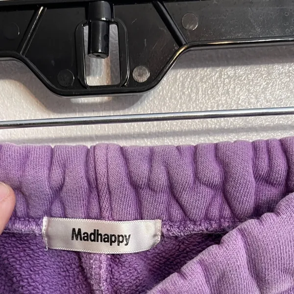 Madhappy Let Go To Grow Fleece Shorts Purple Graphic Streetwear Loungewear Small - Image 4