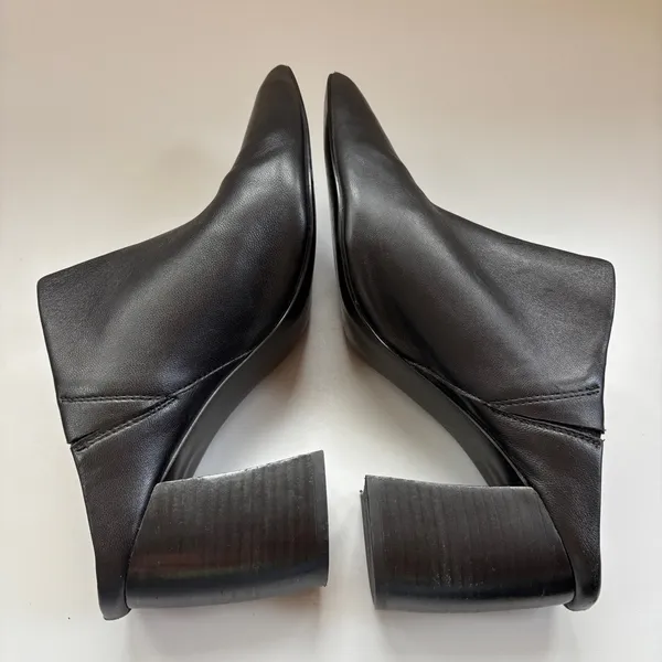 Steve Madden Barrie Addison Black Leather Mules Pointed Toe Size‎ 9 Chunky Heel - Image 10