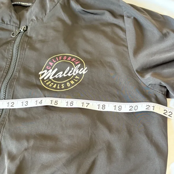 Brandy Melville Malibu California Lightweight Zip Up Hooded Jacket‎ Fits Med/Lg - Image 9