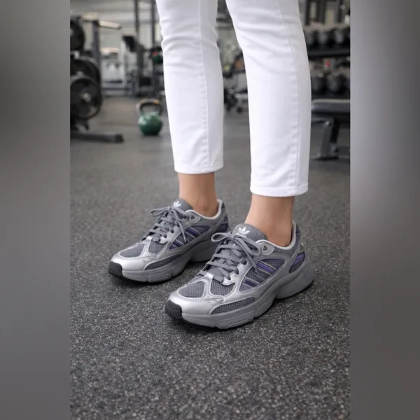 Adidas Ozmillen Sneakers Women 6.5 Gray Purple Y2K Chunky Dad Shoes NWT - Image 10