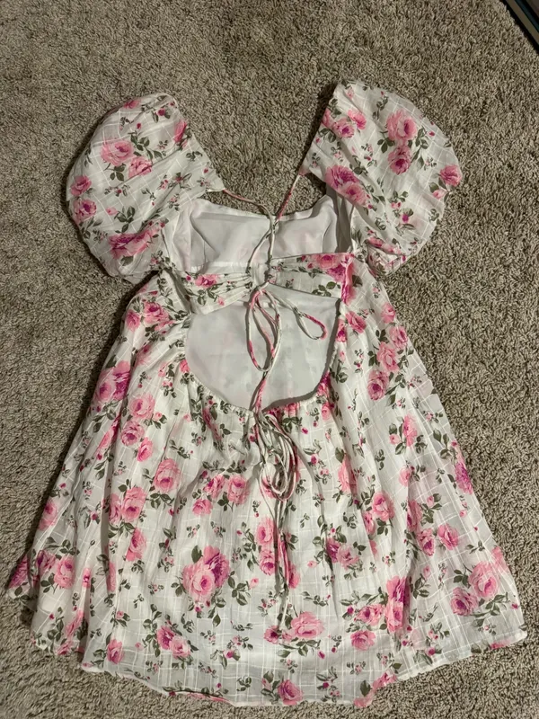 Sky to Moon Pink floral boutique dress - Image 2
