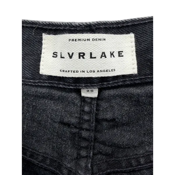 SLVRLAKE London Crop High Rise Straight‎ Leg Jeans Faded Black Size 29 USA - Image 6