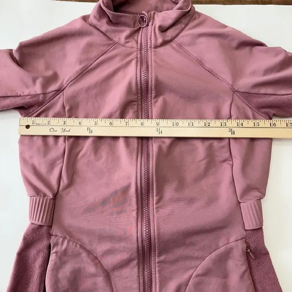Fabletics Rosalia‎ Performance Full Zip Athletic Thumbholes Mauve Pink Small - Image 10