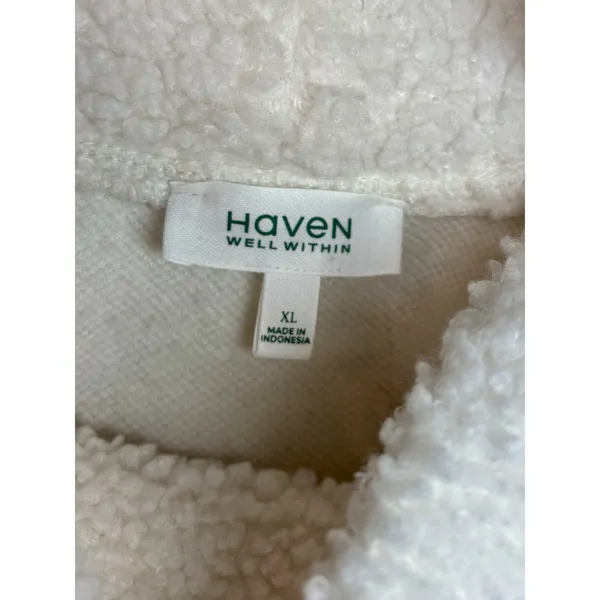 Haven Well Within Sherpa Pullover XL Cream Mock Neck NWT Cozy Loungewear - Image 3