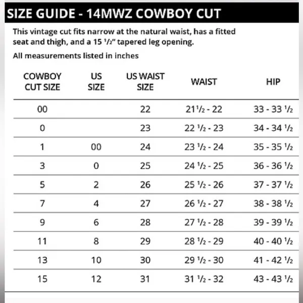 Wrangler Vintage Cowboy Cut Jeans High Rise Tall Rigid Blue Denim 13MWZG - Image 8