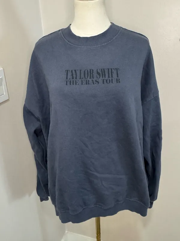 Taylor Swift Eras Tour Blue Crewneck Sweater Size M - Image 2