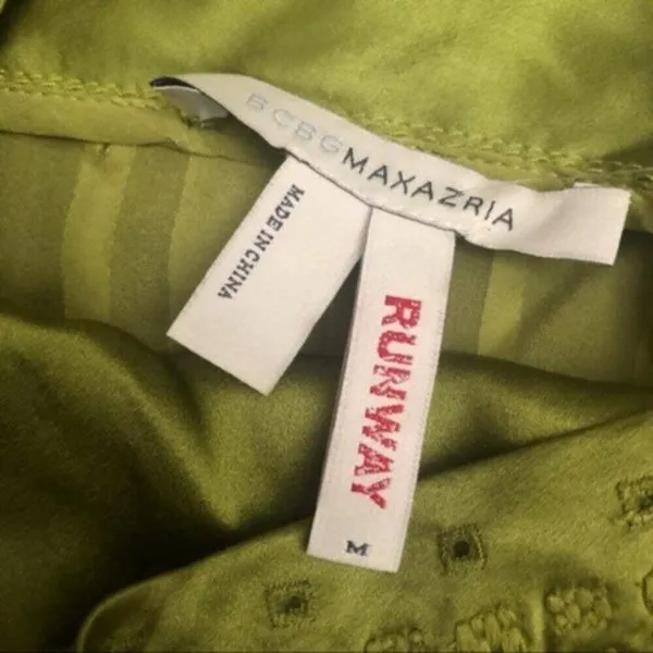 BCBGMaxAzria runway silk camisole green M - Image 7
