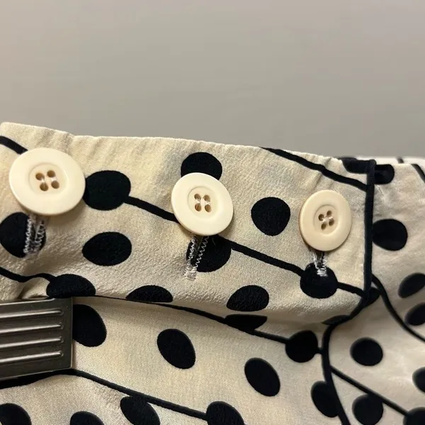 ✨Studio M 100% Silk Cream/Black Sz Medium Skirt✨ - Image 8