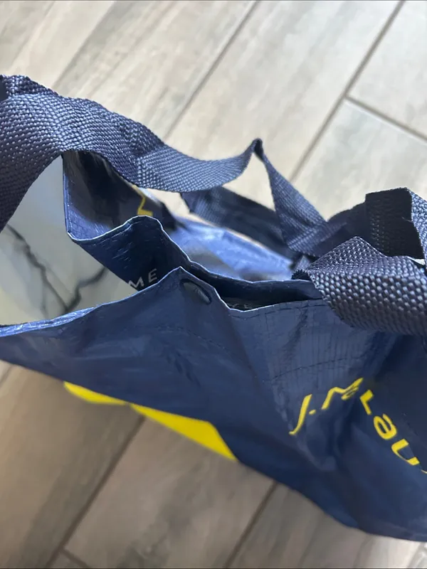 J. McLaughlin Navy Tote with Bright Yellow Diagonal Accent - Image 4
