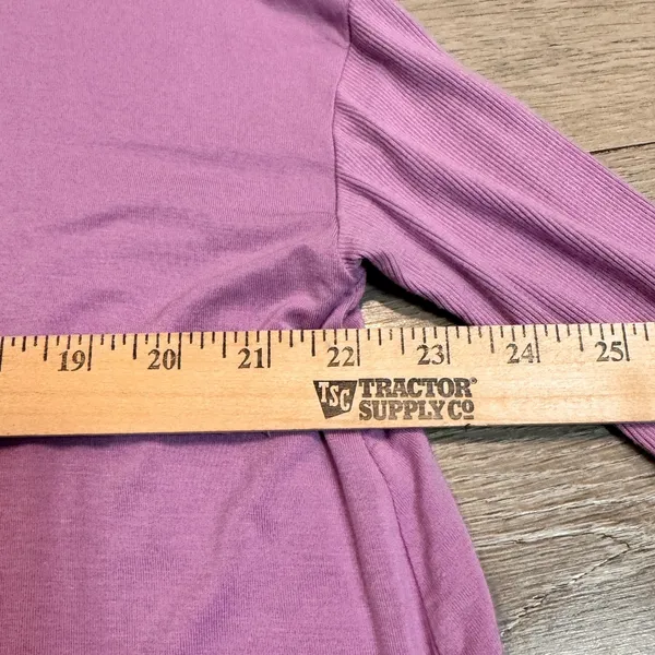 Free People‎ Magical Moonshine Tunic Purple V Neck Long Sleeve Top Shirt Small S - Image 7