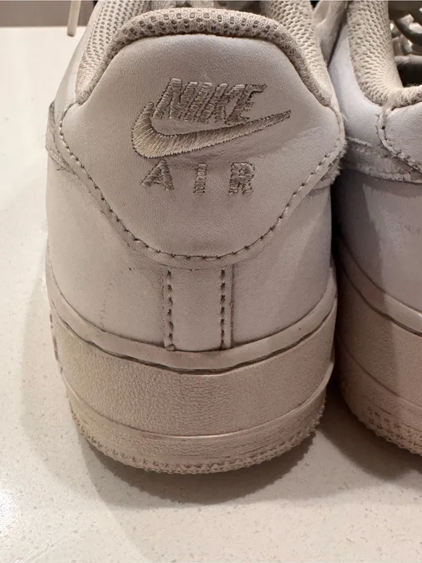 Nike Air Force‎ 1 Low Triple White Sneakers Youth 7Y Women's 8.5 - Image 6