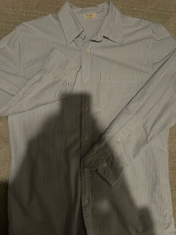 John Galt Button-Up Stripe Flannel Shirt - Image 3