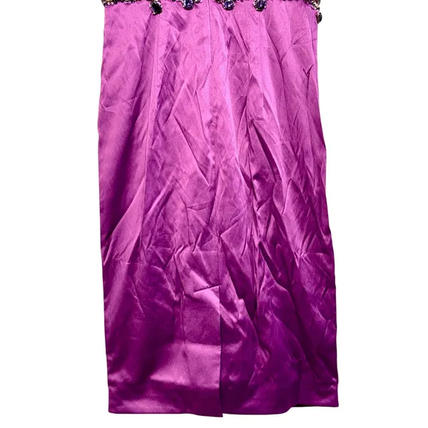NWT Mandalay Oleander Purple Beaded Embellished Midi Cocktail Evening Dress Sz 2 - Image 11