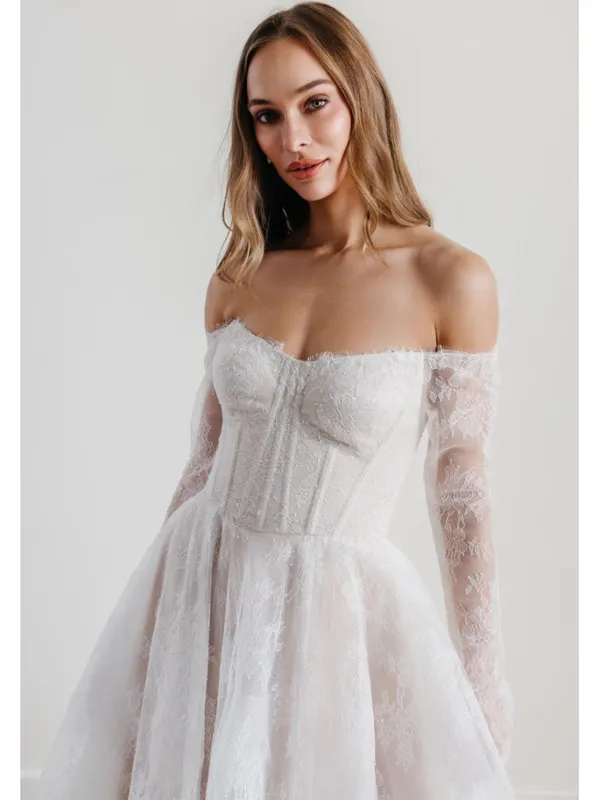 Wtoo Watters Anthropologie Pendant Wedding Ball Gown Ivory-Blush Size US 4 NWT - Image 2