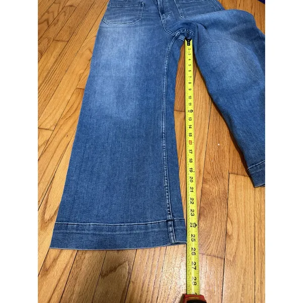 Maeve Anthropologie Colette High-Rise Cropped Wide-Leg Jeans Size 31 - Image 5