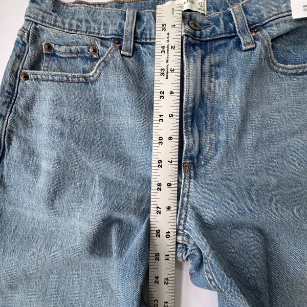 Abercrombie & Fitch The Baggy Low Rise Jeans Womens 27 4S Light Wash Blue NWT - Image 6