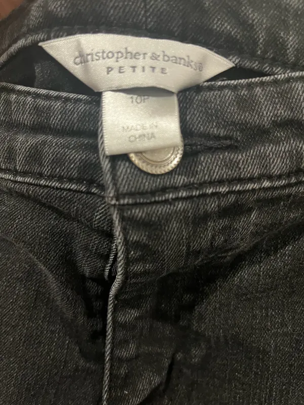 Christopher & Banks Petite Straight Black Jeans Size 10p - Image 2