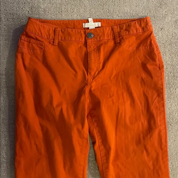 Chicos 0.5 orange pants small sz 6 - Image 3