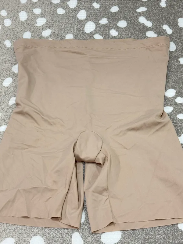 SPANX Shapewear nude beige high rise shorts mid thigh neutral sand assets - Image 5