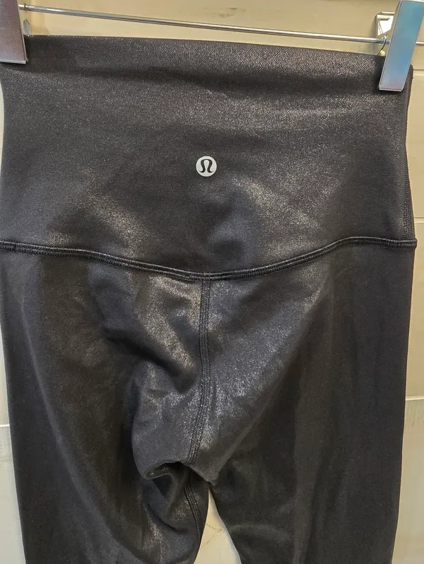 {2} Lululemon Align High Rise Pant Legging Tights Black Shine - Image 8