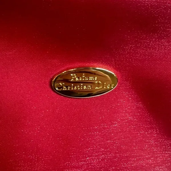 Christian Dior Parfums Red Nylon Travel Make-Up Bag - Image 5