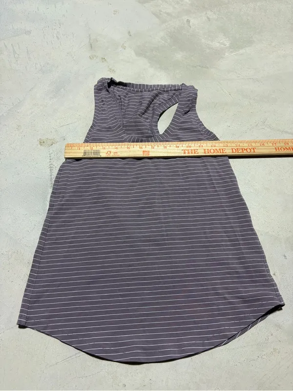 Lululemon Sleeveless Striped Racerback Tank Top Purple white - Image 5