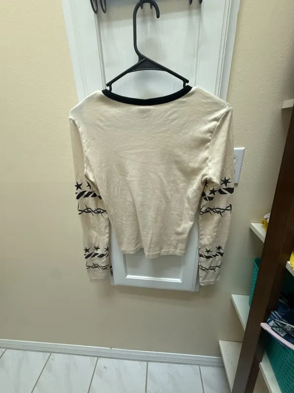 Urban Outfitters UO Heart Tattoo Long Sleeve Ringer Top - Image 3