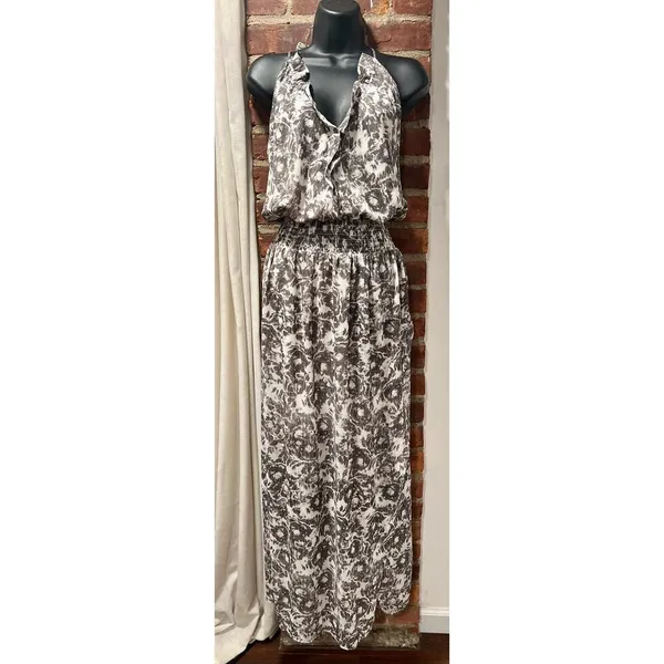 AllSaints Nyla Floral Ruffle Maxi Dress Grunge Romantic - Image 5