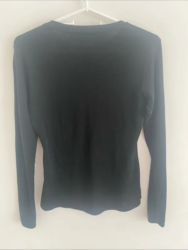Ororo Merino Wool L/S Crew 200mg Black SMALL - Image 4