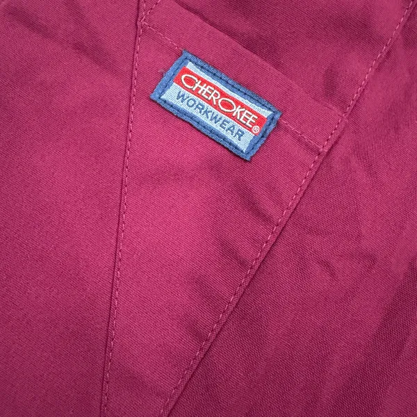 Cherokee Maroon Workwear Scrub Pants - Image 2