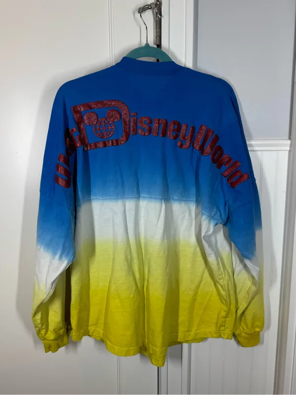 Disney Snow White Spirit Jersey Blue Yellow Ombre Poison Apple Disneyworld Sz M - Image 2