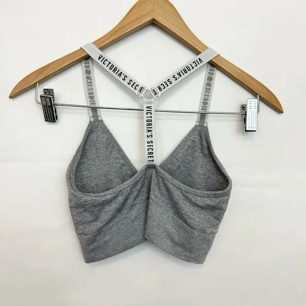 Victoria’s Secret heathered gray y strap seamless sports bra XS - Image 3