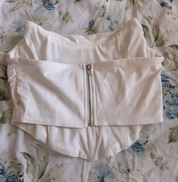 Blue Blush White Corset Top - Image 3