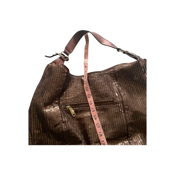 Vintage Y2K Copper Metallic Slouchy Hobo Crescent Shoulder/Crossbody Bag - Image 9