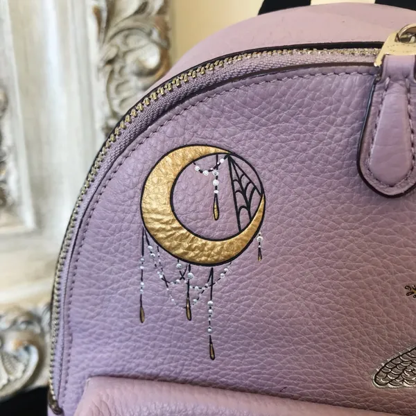 x Chelsea Champlain Leather Mini Charlie Backpack, Lilac Purple, F77899 - Image 2