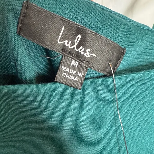 Lulus Paulina Forest Green Bodycon Midi Dress New with Tag W1942 Sz M - Image 6