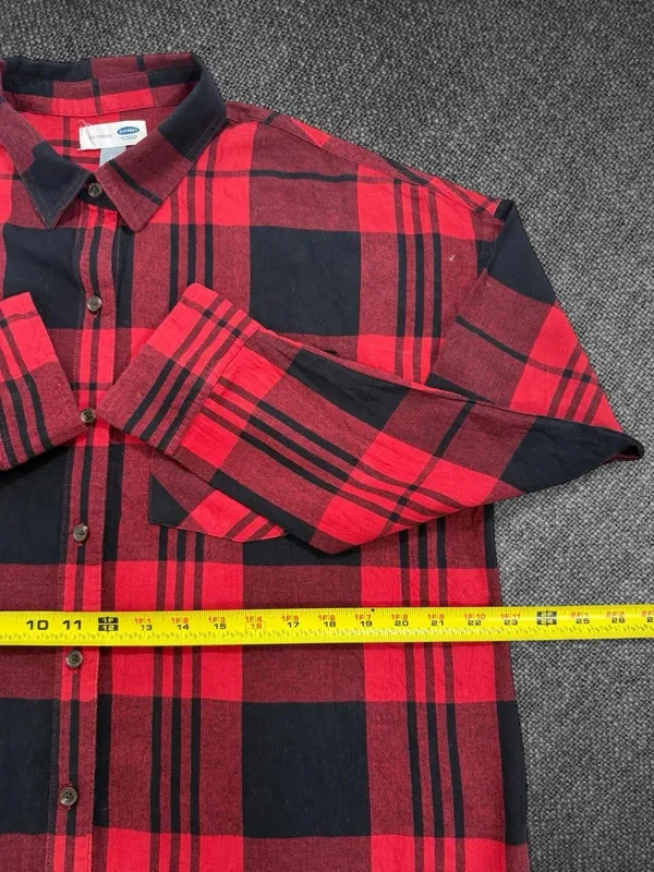 Classic Red & Black Plaid Button-Up Shirt - Image 6