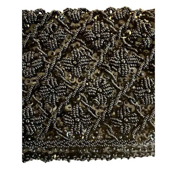 Vintage 1970s La Regale Black Beaded Clutch – Handmade in Hong Kong - Image 2