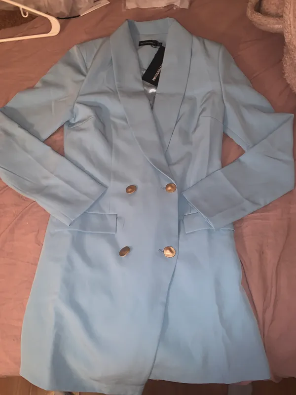 Pretty Little Thing Light Blue Blazer Dress - Image 3