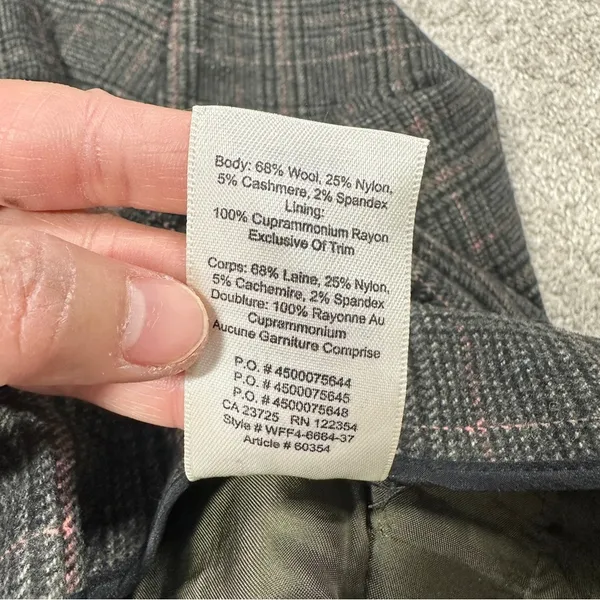 Wilfred Wool Cashmere Blend Chambéry Plaid Pants Cropped Pleated Tartan Size 0 - Image 13