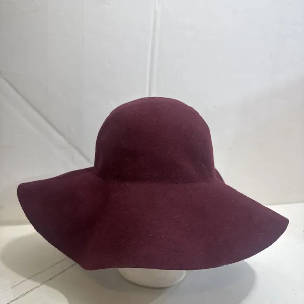 Scala Collezione Felt Floppy Wide Brim Band One Size 100% Wool Burgundy Hat - Image 6