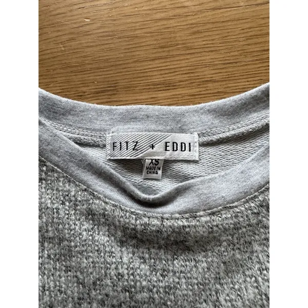 Fitz + Eddie Crop Sweater Top Women Size XS Long Sleeve Lightweight Relaxed City - Image 3