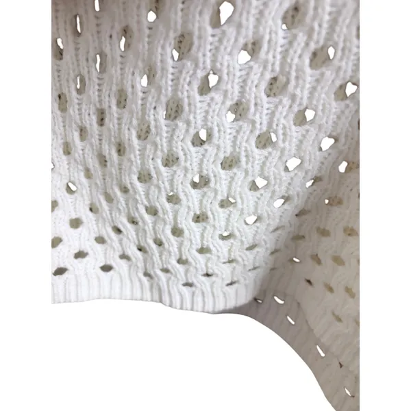 PrettyLittleThing White Open Knit Polo Dress size XL - Image 7