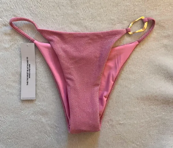“Aimi Glitter Tie Side Bikini Bottoms” - Image 2