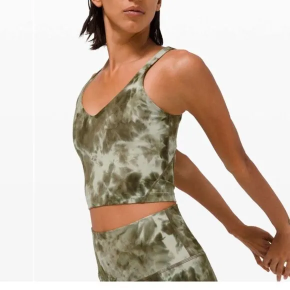 Lululemon Women’s 6 Align Tank‎ Top Diamond Dye Light Sage Army Green Olive New - Image 8