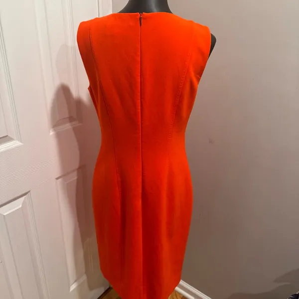 Boss Vibrant Orange Midi Dress - Image 2