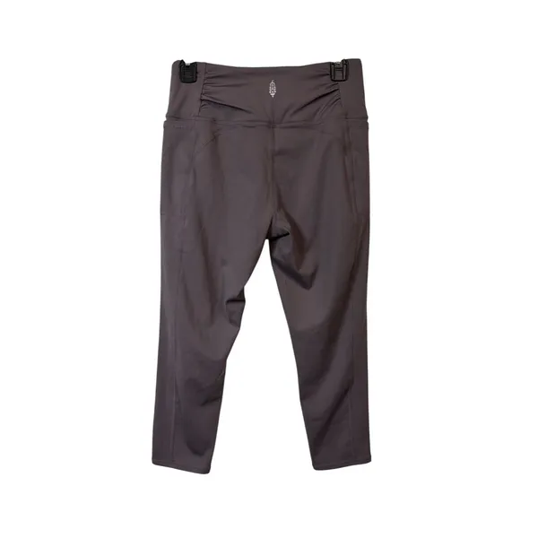 FP Movement Leggings Womens Small Mauve High Rise Ruched Side Pocket Crop Capri - Image 7