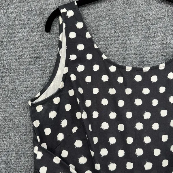 American Living Polka Dot Sleeveless FIt and Flare Midi Dress Scoop Neck Large - Image 5